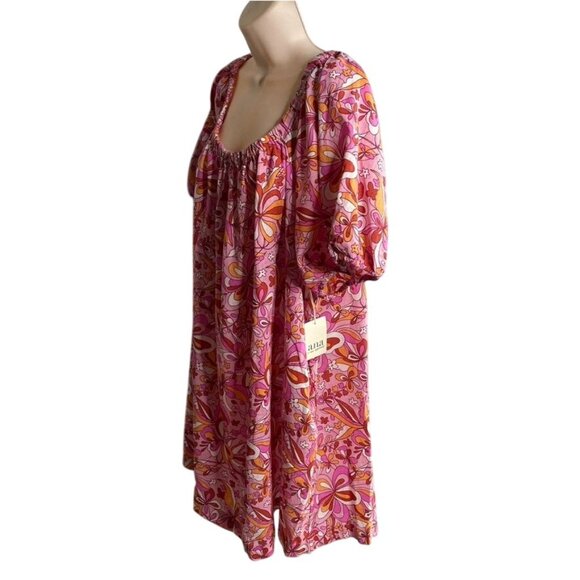ana Womens Mini Off the Shoulders Floral Dress Pink Plus Size 3x New c - Picture 4 of 8